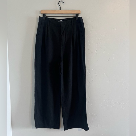 Cotton On Black Linen Blend Wide leg pants - Picture 1 of 8